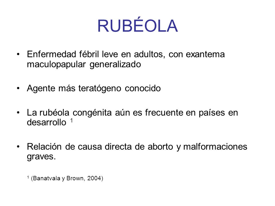 el agente causal de la rubeola